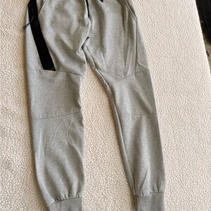 Boy’s Gray Jogger Pants with Black Zipper